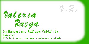 valeria razga business card